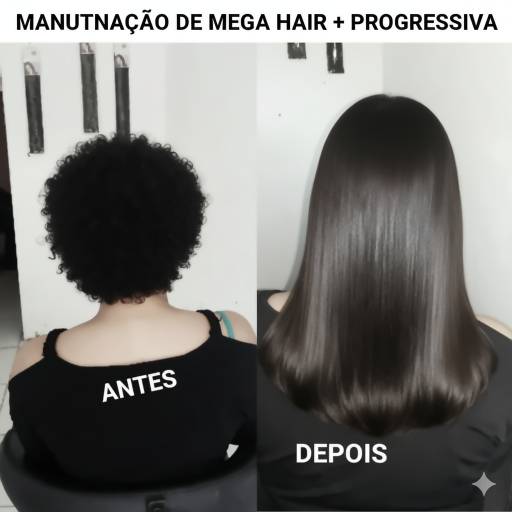 Manutenção mega hair + progressiva